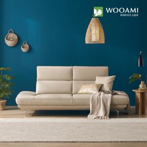 [리뷰이벤트]우아미가구 버니스 3인용 무빙헤드 천연면피 소가죽 소파