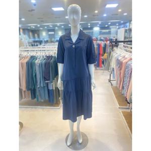 [벨리시앙]버튼 포인트 면스판 원피스 OP3232