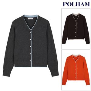 [폴햄] PHF4EC2010 여성 캐시블렌드 브이넥 가디건
