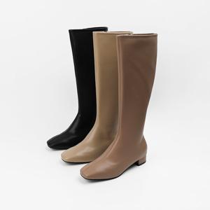 [신난다슈] 여성 롱부츠 3cm 3종 여자 플랫 부츠 소가죽 발편한 쿠션 통굽 슬림핏 GDR25825