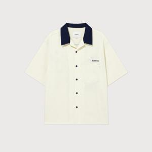 커버낫반팔티 JQS CO2502SS51-EC 레터링 하프 셔츠 Ecru