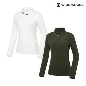 [와이드앵글] WWW23212K7 CO 베이직 팁 컬러 포인트 폴로 티셔츠 L (Khaki)