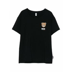 [MOSCHINO] 라프리마 여성 티셔츠 크루 넥 위드 로고 070344100555 블랙 /8