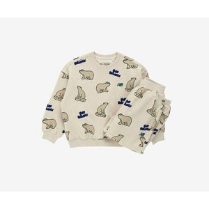 뉴발란스 키즈 TODDY BEAR 패턴 포인트 기모 셋업 B1 NK9YF4505U 39 84