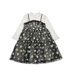 [프렌치캣(정상)]BK 데이지샤배색원피스(Q55DAO170)