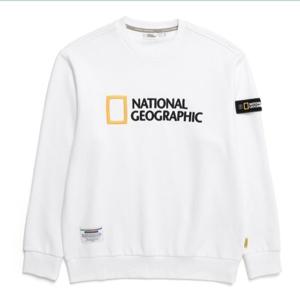 [내셔널지오그래픽 (행사)]공용 폴리카터 빅 로고 풀기모 맨투맨 N234USW060