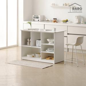 라로퍼니처 위브 1200 유광 포세린 세라믹 오픈 수납장 홈바 아일랜드 식탁