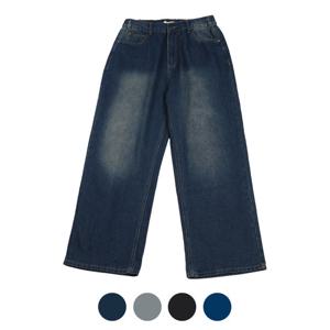 [파파브로] 베이직 기장 세미와이드 워시드 데님 SR-JEA-BA1019B