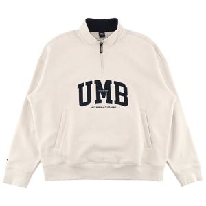 엄브로 기모 아플리케 하프집업 맨투맨 UQ421CFSO2OBE