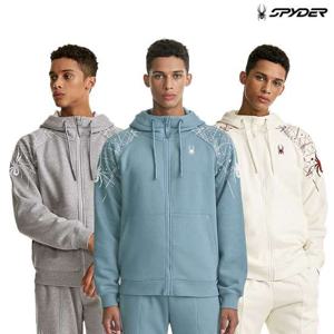 [스파이더] 공용 프린트 기모 후드 집업 SPGWCNFT306U