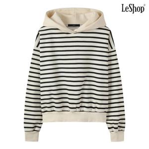 [르샵]스트라이프 후드 기모 배색 티셔츠 (DP4LW001A)