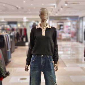 [제시뉴욕] 알렉시스엔 배색카라 긴팔니트 BFW5PNKO9140