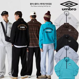 엄브로 플러스플리스 레터링 하프집업 UQ423CFSN1 5종