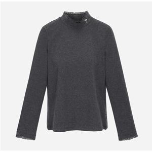 [써스데이아일랜드](T258MTS236W)포인트 자수 터틀넥 티셔츠