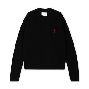 [꼬르소밀라노] 아미 공용 하트 로고 블랙 니트 UKS046 KN0042 001