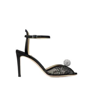 지미추 사코라 크리스털 디테일 샌들 85mm SACORA85FNB