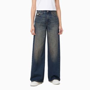 [캘빈클라인 진]여성 와이드 레그핏 다크블루  데님(47E624G)