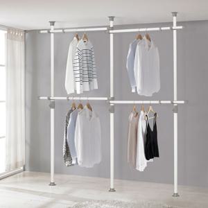 왕자 원터치4단조절행거(38mm)/옷걸이행거/고정식행거/철제행거