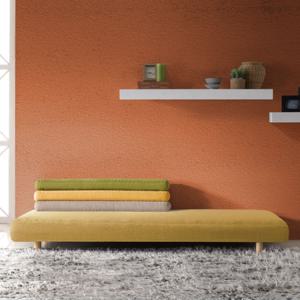 무소음 패션침대 슈퍼싱글SS-기본형-보니토옐로우-커버+원목다리