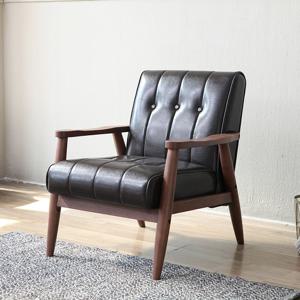 베스트리빙 피렌체 가죽 원목 카페 거실 인테리어 의자 1인 소파/쇼파