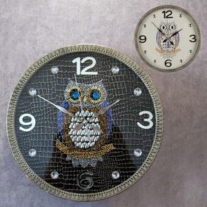 [미소비즈] 데일리데코 엔틱라인 부엉이 벽시계