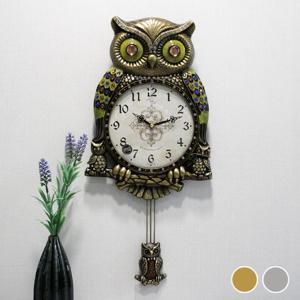 무소음 재복부엉이 대형 주물 추벽시계 HSP-139
