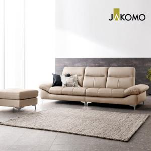 [자코모]에비뉴엘 3.5인 천연면피 소가죽 소파+스툴