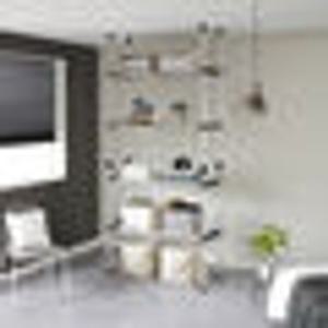 왕자 더블기둥4단조절선반_조임식_385-1/고정식행거/선반행거