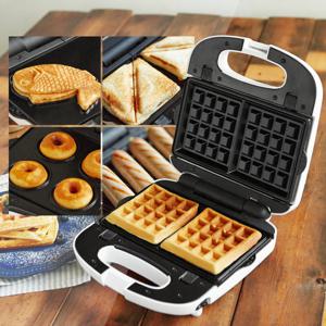 위즈웰 WSW-6137 간식메이커 5종패키지,와플,샌드위치,붕어빵,그릴,도넛