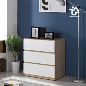 트리빔하우스 우노 라운드 600 3단 서랍장 (착불)