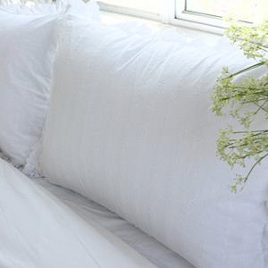 [미세스지니-맞춤제작]오드리 화이트 헤드쿠션(60cmX80cm)솜포함