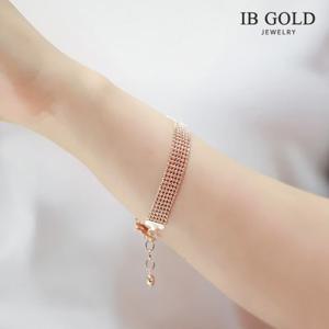 [아이비골드] 18K 럭셔리 볼 스틱 팔찌 B0060