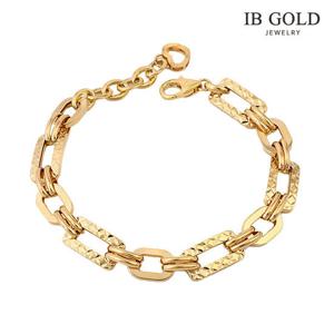 [아이비골드] 18K 사각 볼드 팔찌 3673