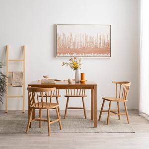 리바트 뉴시나몬 4인 원목식탁세트 의자형