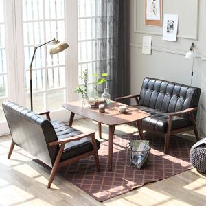 베스트리빙 피렌체 4인 낮은 소파 원목 카페 테이블 세트/2인 2개