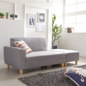 아로미가구 엘사 일반 패브릭 3인용소파 A타입+보조스툴