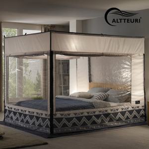 알뜨리 프리미엄 사각난방텐트 커튼형 퀸킹(스텐봉 포함)