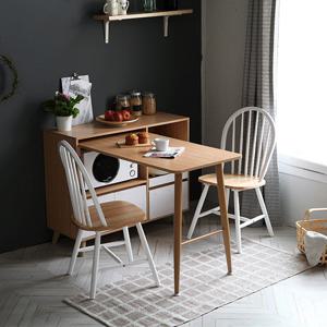 베스트리빙 로라 윈저 아일랜드렌지대 코너형 식탁 겸 수납장세트/의자2개