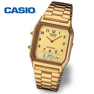 [정품] CASIO 카시오 AQ-230GA-9BMQ 남성 금장 메탈시계
