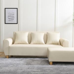 아로미가구 마카롱 포솜 인조가죽 3인용소파 B타입(스툴없음)