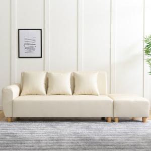 아로미가구 마카롱 포솜 인조가죽 3인용소파 A타입(스툴없음)