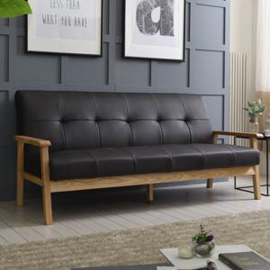 아로미가구 뉴벨르 애쉬원목 천연가죽 3인용소파