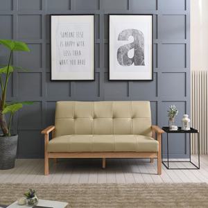 아로미가구 뉴벨르 애쉬원목 천연가죽 2인용소파