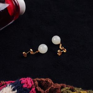 JADE U 제이드유 춘천옥 침 체인 옥귀걸이 J-925