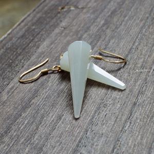 JADE U 제이드유 춘천옥 C형 원 각 옥귀걸이 J-928