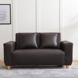 아로미가구 마카롱 포솜 인조가죽 2인용소파 B타입+보조스툴