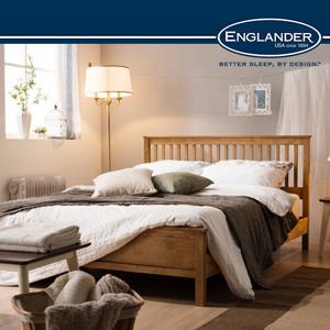 [잉글랜더]메이블 원목 침대(DH 본넬스프링 서포트 매트리스-퀸)
