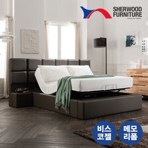 [쉐우드]로직 가죽 모션베드 Q (비스코젤 메모리폼)