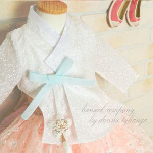 [한설한복]1269.C 명품연출 느낌있는 여아 드레스 아동한복