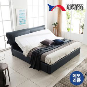 [쉐우드]린트 가죽 모션베드 Q (메모리폼)